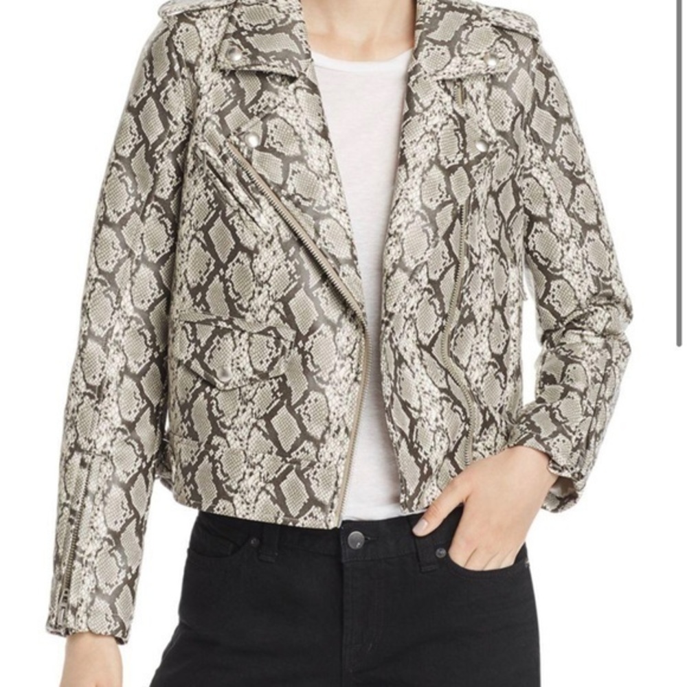 Blanknyc‎ snake print faux leather jacket